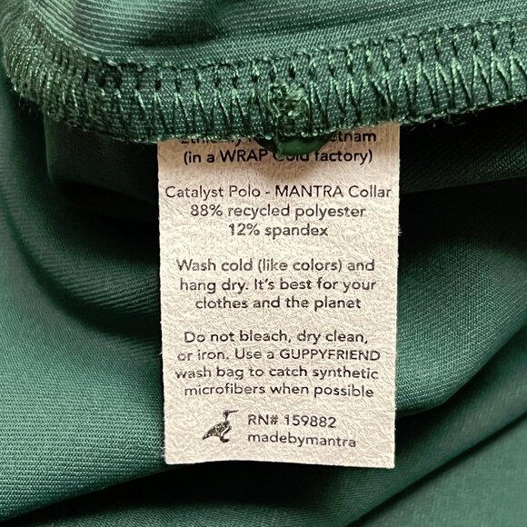 NWT Mantra Catalyst Polo Shirt Large Green Pineneedle Performance Golf Athletic - Picture 10 of 10